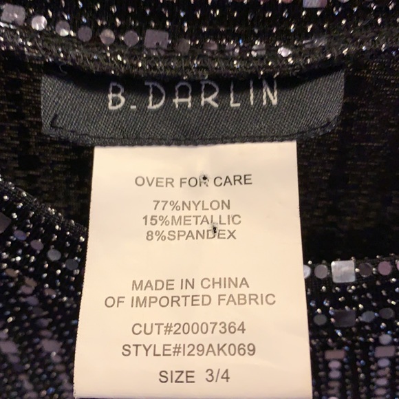 B. Darlin Black Sparkling Mini Dress - Picture 4 of 5